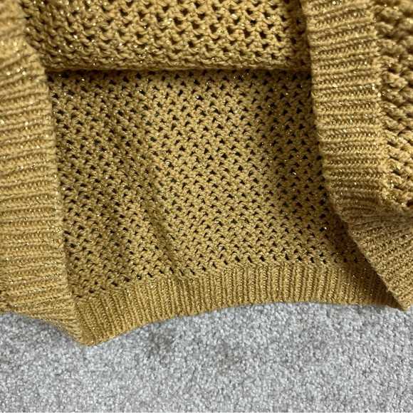 Outlander Studio Vintage Sweater Womens Small Gold Tunic 3/4 Sleeve Knit- 9286* - Picture 6 of 11